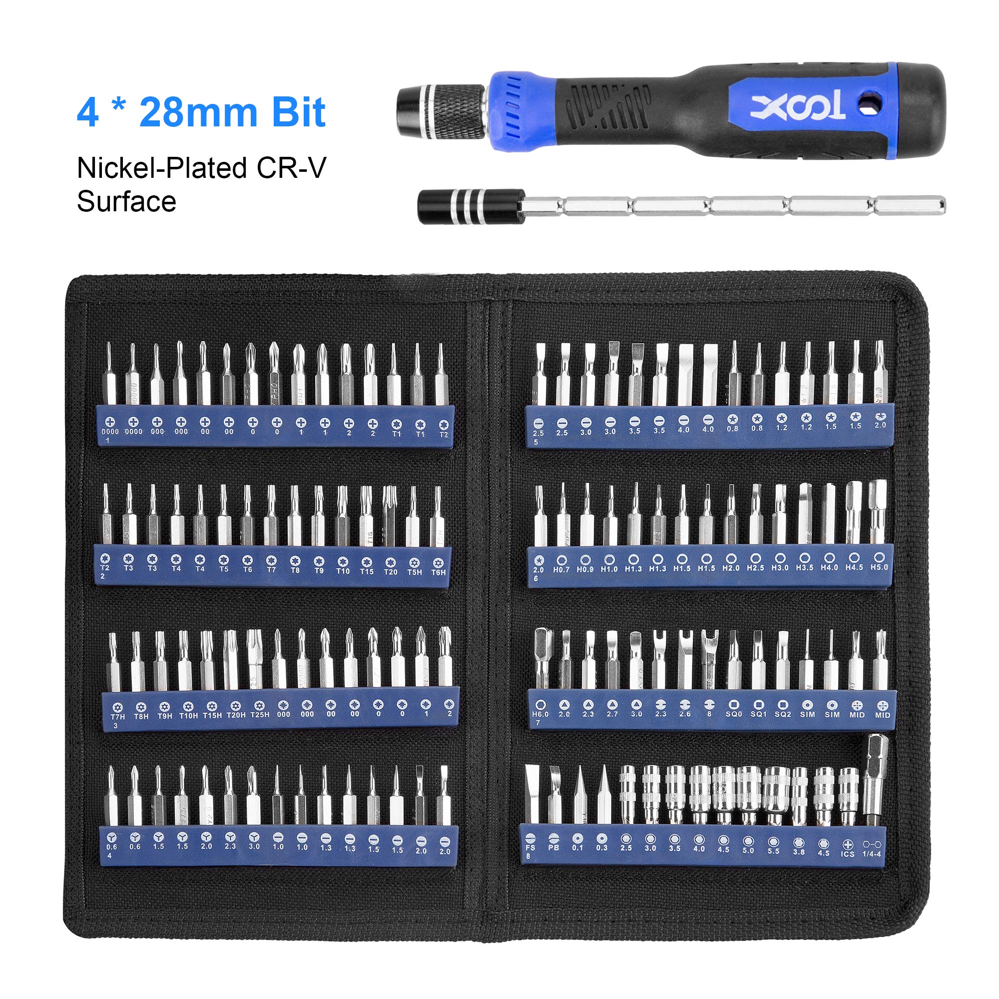 Xool 200 In 1 Precision Screwdriver Kit, Electronics Repair Tool Magnetic Driver Kit With 164 Bits, Flexible Shaft, Extension Ro